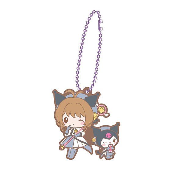 Sakura Kinomoto & Kurumi Cardcaptor Sakura & Sanrio Rubber Mascot Keychain