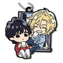 Ash Lynx & Eiji Okumura Banana Fish Deforaba Rubber Keychain