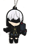 9S & Pod 153 NieR:Automata Ver1.1a Rubber Mascot Keychain