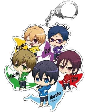 Haruka, Makoto, Nagisa, Rei & Rin Free Acrylic Keyring