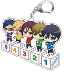 Haruka, Makoto, Nagisa, Rei & Rin Free Acrylic Keyring