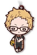 Kei Tsukishima Haikyu Nitotan Karasuno Uniform Rubber Mascot Strap