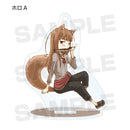 Holo Wolf and Parchment: New Theory Spice & Wolf Trading Acrylic Stand Keychain