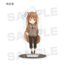 Holo Wolf and Parchment: New Theory Spice & Wolf Trading Acrylic Stand Keychain