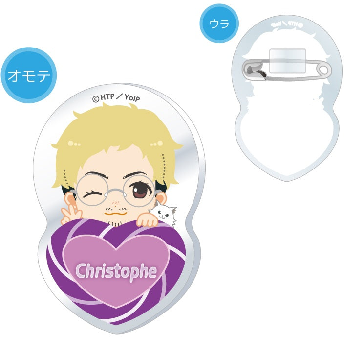 Christophe Giacometti Yuri on Ice Kigurumi Badge Pin