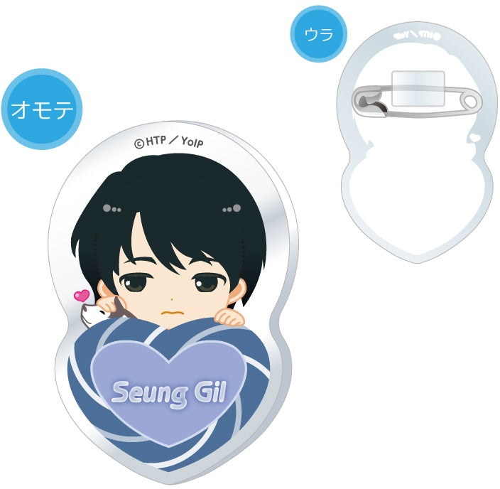 Lee Seung Gi Yuri on Ice Kigurumi Badge Pin