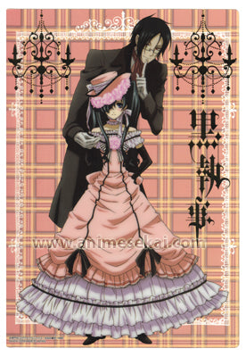 Ciel & Sebastian Lolita Dress Black Butler Jumbo Carddass EX Art Print