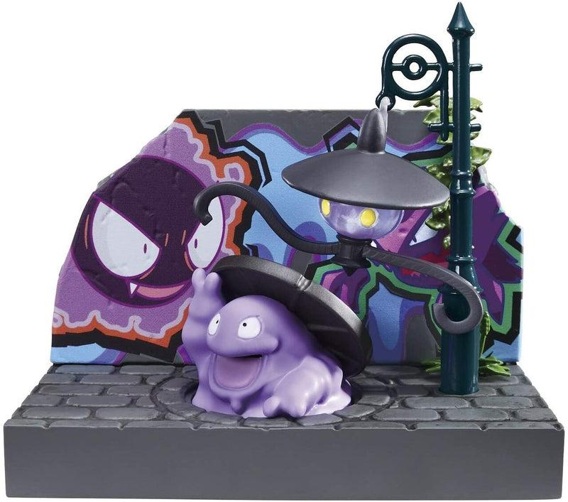 Grimer & Lampent Pokemon Back Alley Figure